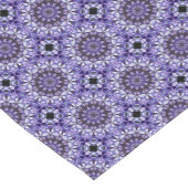 ブルーアジャンジアフラワー花びら抽象芸術アートパターン ショートテーブルランナー (コーナー)