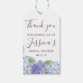 ブルーアジャンジアブライダルシャワーメッセージカード ギフトタグ (正面)