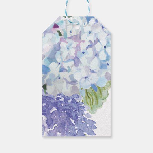 ブルーアジャンジアブライダルシャワーメッセージカード ギフトタグ (裏面)