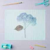 ブルーアジャンジアヴィンテージフローラアンティーク素朴 薄葉紙 (クラフト)