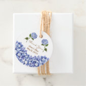 ブルーアジランゲアエレガントウェディングフローラメッセージカード フェイバータグ (インサイチュ)