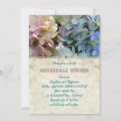 ブルーアジランゲアリハーサルディナーヴィンテージフローラ 招待状 (正面)