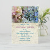 ブルーアジランゲアリハーサルディナーヴィンテージフローラ 招待状 (スタンド正面)