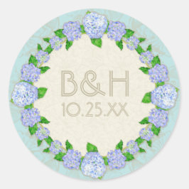 ブルーアジランゲアレースフローラエレガフォーマルントウェディング ラウンドシール
