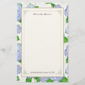 ブルーアジランゲアレースフローラエレガフォーマルントウェディング 便箋 (正面)
