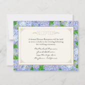 ブルーアジランゲアレースフローラエレガフォーマルントウェディング 招待状 (正面)