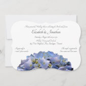 ブルーアジランジアカップルズウェディングシャワー招待状 招待状 (正面)
