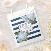 ブルーアジランジェアガーデンフローラネイビーホワイトありがとう フェイバーバッグ (クリップ留めされた状態)