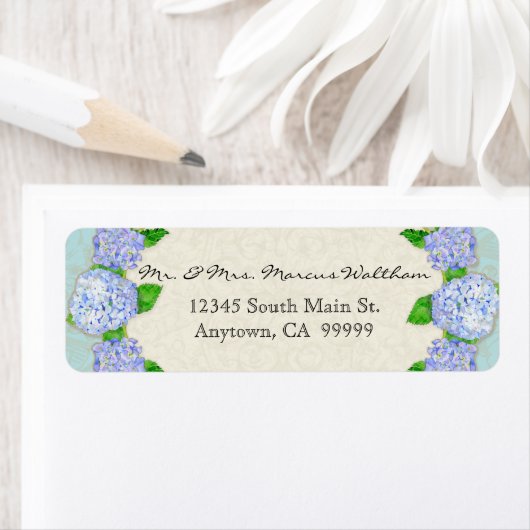 ブルーアジランジェアレースフローラフォーマルビジエレガントネス ラベル (インサイチュ)