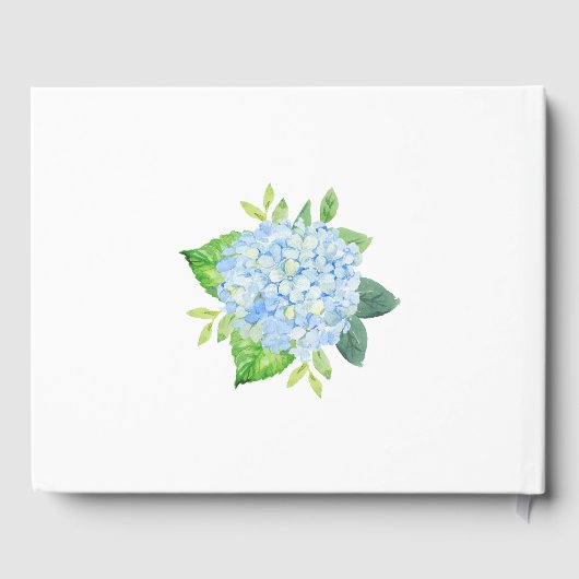 ブルーアジランジェオメトリフローラブライダルシャワー ゲストブック (裏面)