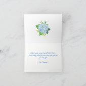 ブルーアジランジェオメトリフローラブライダルシャワー サンキューカード (内部)