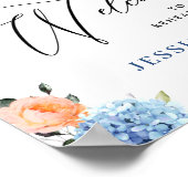 ブルーアジランジーピンク赤面バラリハーサルディナー ポスター (角)