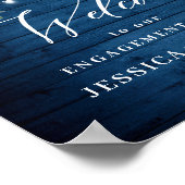 ブルーアジランタンウッドボホ婚約パーティ ポスター (角)