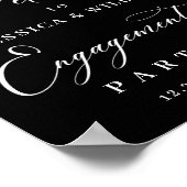 ブルーアジランタンブラックボホ婚約パーティ ポスター (角)