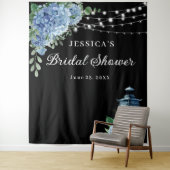 ブルーアジランタンボホブライダルシャワー背景 タペストリー (インサイチュ)