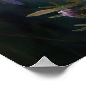 ブルーアスターフラワーアートプリントポスター ポスター (角)