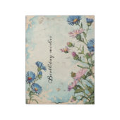 ブルーアスター誕生フラワー9月フローラ枠 ノートパッド (回転)