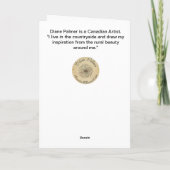 ブルーアスター、フローラウォーターカラーアートカード カード (裏面)