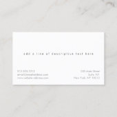 ブルーアストロロジー、星、惑星 名刺 (裏面)