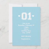 ブルーアスレチック01 1stバースデーシャワー招待状 招待状 (裏面)