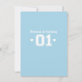 ブルーアスレチック01 1stバースデーシャワー招待状 招待状 (正面)