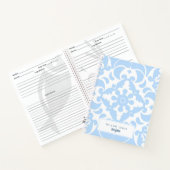 ブルーアズレジョスポルトガル地中海のレシピ ノートブック (内部)