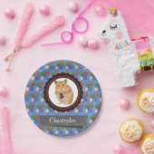 ブルーアッドハムスターイースター ペーパープレート (パーティー)