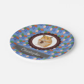 ブルーアッドハムスターイースター ペーパープレート (アングル)