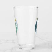 ブルーアトミックブーメランズミッドモダンセンチュリー タンブラーグラス (左)