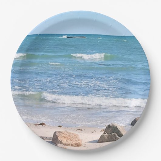 ブルーアトランティック海お祝いパーティーの写真 ペーパープレート (正面)