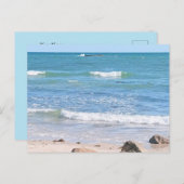 ブルーアトランティック海の写真 ポストカード (正面/裏面)