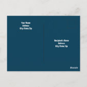 ブルーアトランティック海波打ちロッキー海岸 ポストカード (裏面)