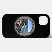 ブルーアトランティック海海の恋人の丸い写真かわいい Case-Mate iPhoneケース (裏面 (横))