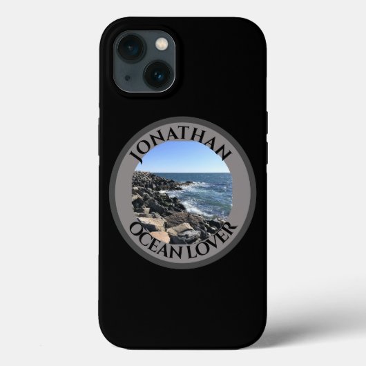 ブルーアトランティック海海の恋人の丸い写真かわいい Case-Mate iPhoneケース (裏面)