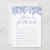 ブルーアドバイスの花嫁ブライダルシャワーゲーム 招待状 (正面)