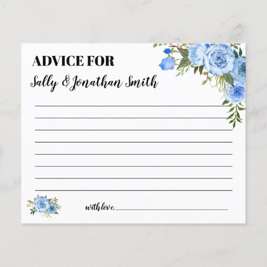 ブルーアドバイスママ&パパバイリンガルシャワーカード (正面)