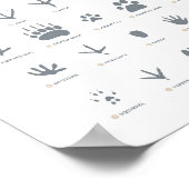 ブルーアニマルトラックスウッドランド子供部屋デコール ポスター (角)