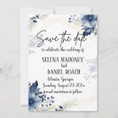 "ブルーアネモネの花：フローラ結婚" セーブザデート (正面)