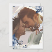 "ブルーアネモネの花:フローラ結婚" セーブザデート (裏面)