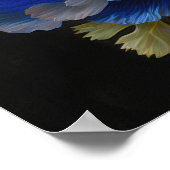 ブルーアネモネフラワーズアートプリントポスター ポスター (角)