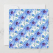 ブルーアネモネ植物水彩結婚式 招待状 (裏面)