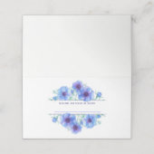 ブルーアネモネ結婚ウォーターカラー座席表 プレイスカード (外部開封)