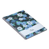 ブルーアネモネ花ノート – フローラデジタルアート ノートブック (右側)