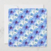 ブルーアネモンフローラ水彩婚約 招待状 (裏面)