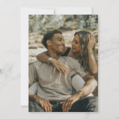 ブルーアネモンフローラ結婚の水彩写真 招待状 (裏面)