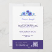 ブルーアネモン結婚フローラの感謝していQR写真 サンキューカード (裏面)