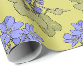 ブルーアノネオンオンイエローグリーン ラッピングペーパー (ロールコーナー)