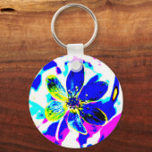 ブルーアノネモン キーホルダー (正面)