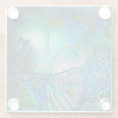 ブルーアバロンシェル ガラスコースター (裏面)