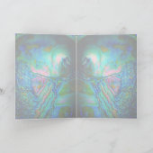 ブルーアバロン モチーフ 招待状 (内部)